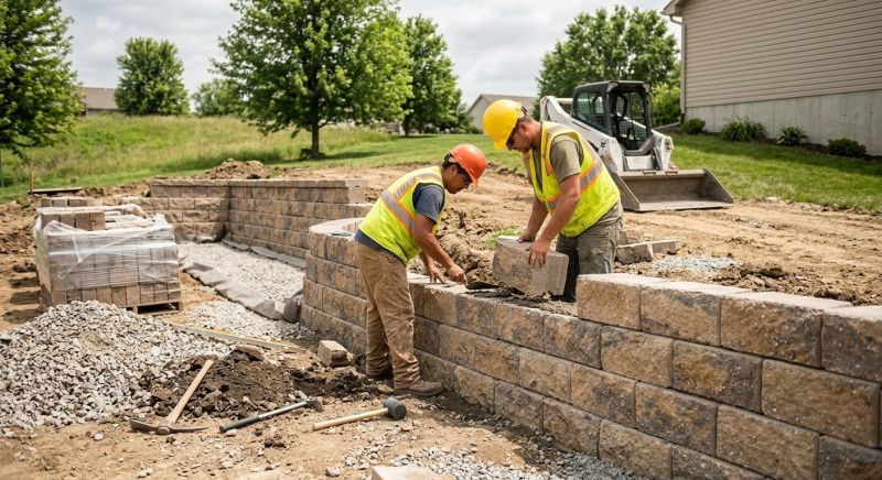 Block Retaining Wall Installation in Vero Beach, FL