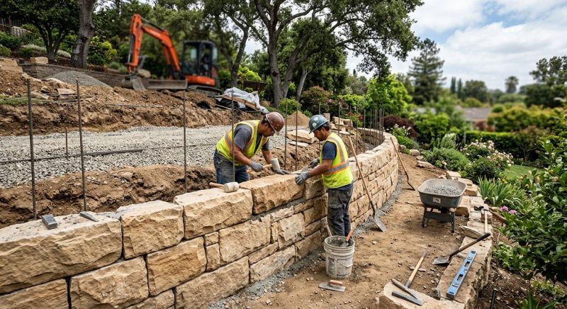 Block Retaining Wall Installation in Orlando, FL