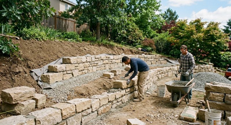 Hardscape Wall Construction in Rockwall, TX