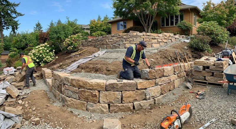 Landscape Wall Construction in Rockwall, TX