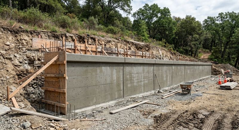 Retention Wall Installation in Napa, CA